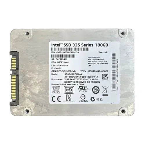 SSDSC2CT180A401 Intel 335 180GB Multi-Level Cell SATA 6Gb/s 2.5-Inch Solid State Drive