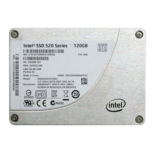 SSDSC2CW120A3K5 Intel 520 120GB Multi-Level Cell SATA 6Gb/s 2.5-Inch Solid State Drive