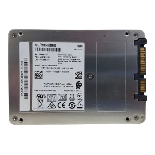 SSDSC2KW128G8X1 Intel 545s 128GB Triple-Level Cell SATA 6Gb/s 2.5-Inch Solid State Drive