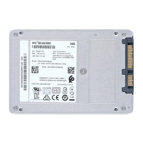 SSDSC2KW256G8 Intel 545S Series 256GB Triple-Level Cell SATA 6Gb/s 2.5-Inch Solid State Drive
