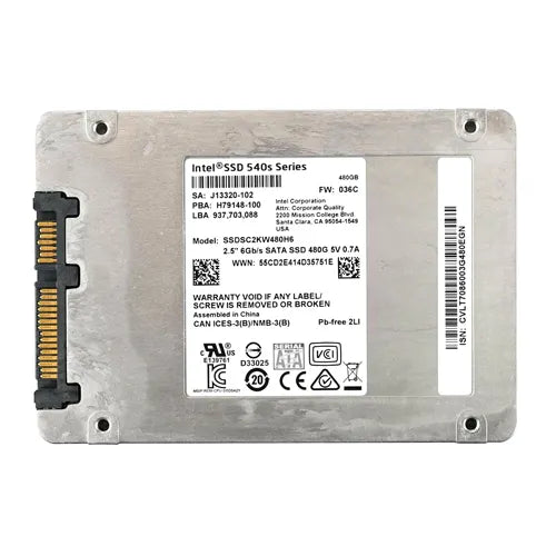 SSDSC2KW480H6 Intel 480GB SATA 6Gb/s Hot Swappable 2.5-Inch Solid State Drive