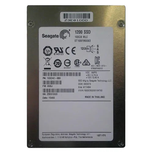 ST100FM0093 Seagate 100GB Multi-Level Cell SAS 12Gb/s 2.5-inch Solid State Drive