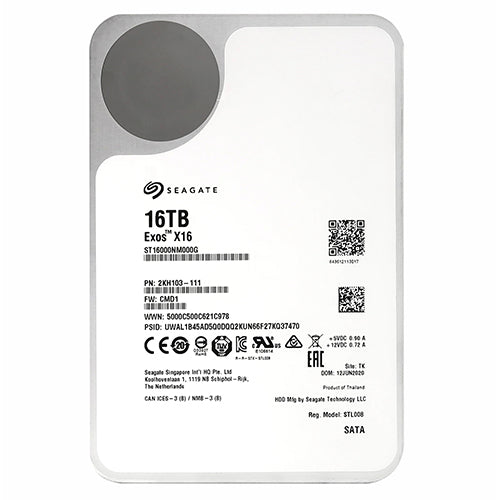 ST16000NM000G Seagate Exos X16 16TB 7200RPM 6Gb/s SATA 3.5-inch Hard Drive