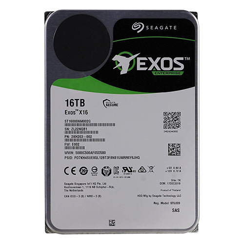 ST16000NM002G Seagate Exos X16 Series 16TB 7200RPM SAS 12Gb/s 256MB Cache 512e 3.5-Inch Hard Drive