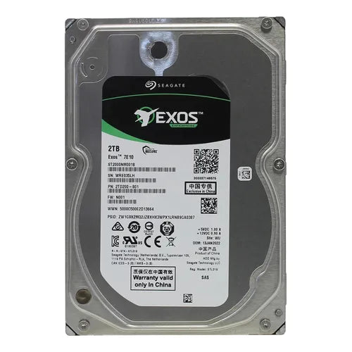 ST2000NM001B Seagate Exos 7E10 Series 2TB 7200RPM SAS 12Gb/s 256MB Cache (512n) 3.5-Inch Enterprise Hard Drive