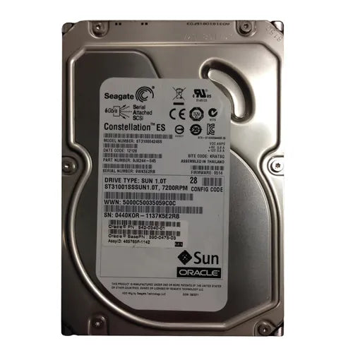 ST31000424SS Seagate Constellation ES Series 1TB 7200RPM SAS 6Gb/s 16MB Cache (CE) 3.5-Inch Hard Drive
