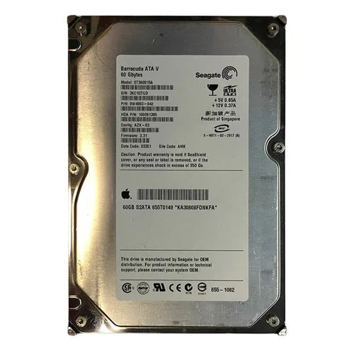 ST360015A Seagate BarraCuda ATA V Series 60GB 7200RPM IDE Ultra ATA/100 (ATA-6) 2MB Cache (CE) 3.5-Inch Hard Drive