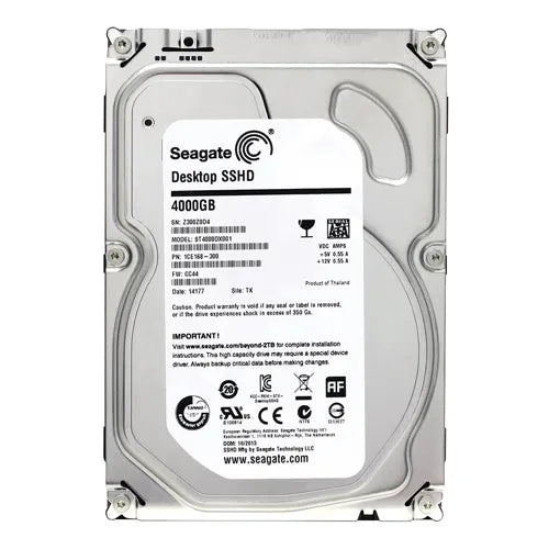 ST4000DX001 Seagate 4TB 5900RPM Multi-Level Cell SATA 6Gb/s NCQ 8GB NAND Flash 64MB Cache 3.5-Inch Hard Drive