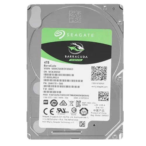 ST4000LM024 Seagate BarraCuda 4TB 5400RPM SATA 6Gb/s 128MB Cache (512e) 2.5-inch Hard Drive