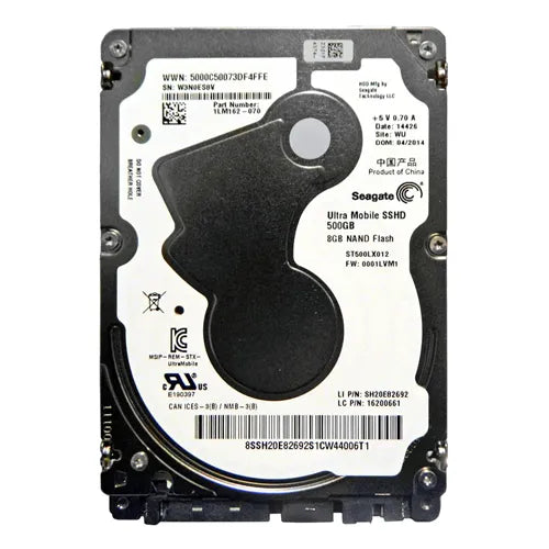 ST500LX012 Seagate Ultra Mobile SSHD 500GB Multi-Level Cell 5400RPM SATA 6Gb/s NCQ 8GB NAND Flash 2.5-Inch Hybrid Drive