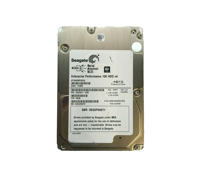 Performance 15K 600GB 15000RPM SAS 6Gb/s 128MB Cache 2.5-inch Hard Drive