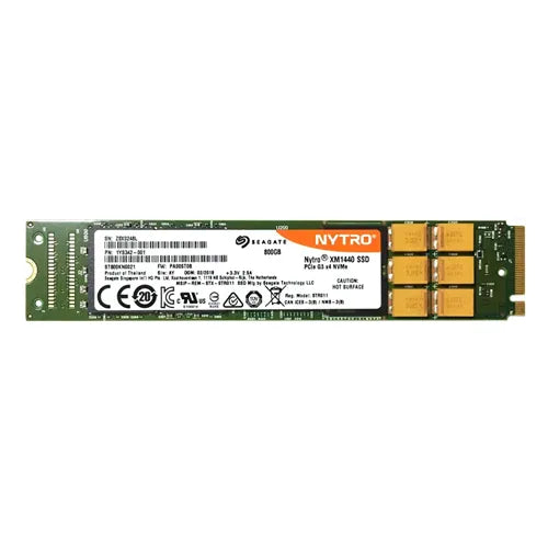 ST800KN0021 Seagate Nytro XM1440 Series 800GB Multi-Level-Cell PCI Express NVMe 3.0 x4 Mixed Use M.2 22110 Enterprise Solid State Drive