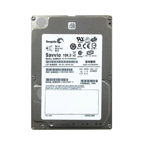 ST9146803SS Seagate Savvio 10K.3 Series 146GB 10000RPM SAS 6Gb/s 16MB Cache (SED) 2.5-Inch Hard Drive