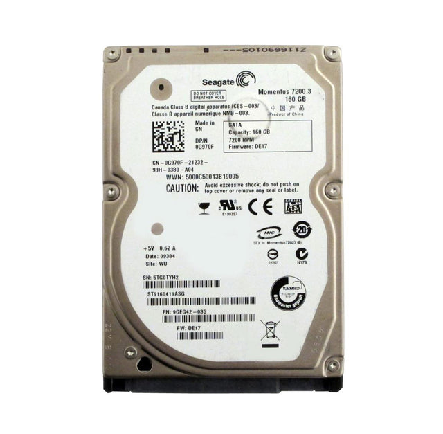 ST9160411ASG - Seagate 160GB 7200RPM SATA 2.5-inch Laptop Hard Drive for Latitude E5400
