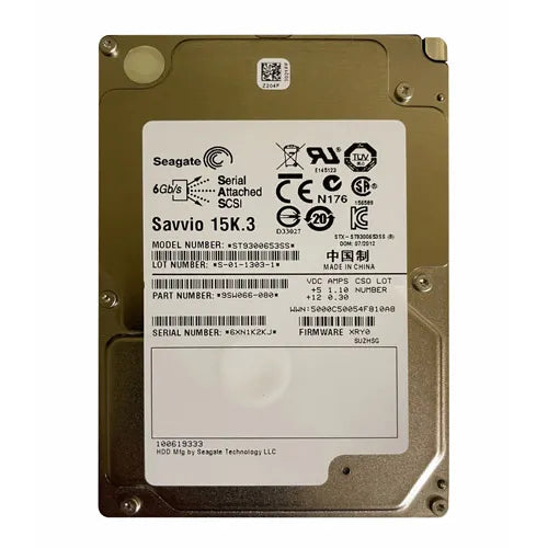 ST9300653SS Seagate Savvio 15K.3 Series 300GB 15000RPM SAS 6Gb/s 64MB Cache (CE) 2.5-Inch Hard Drive