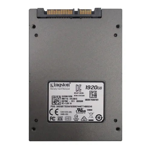 SUV500/1920G Kingston UV500 Series 1.92TB Triple-Level Cell SATA 6Gb/s 3D NAND (AES 256-bit Encryption) 2.5-Inch Solid State Drive