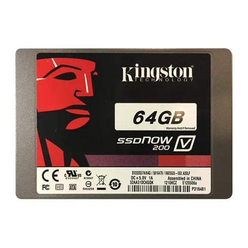 SV200S37A/64G Kingston SSDNow V200 Series 64GB Multi-Level Cell SATA 6Gb/s 2.5-inch Solid State Drive
