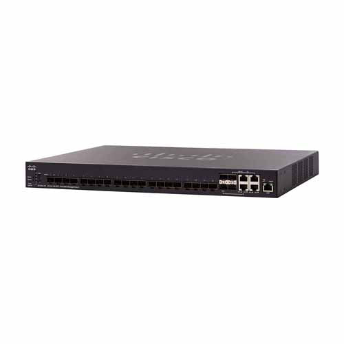 SX350X-24F-K9-EU Cisco 350X Series SX350X-24F 24 x Ports SFP+ + 4 x Combo SFP+ Layer 2 Stackable Managed Gigabit Ethernet Network Switch