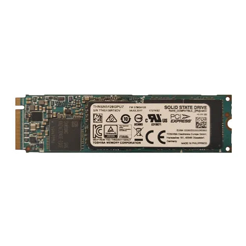 THNSN5128GPU7 Toshiba XG3 Series 128GB Multi-Level Cell PCI Express NVMe 3.0 x4 (TCG Pyrite) M.2 2280-S2 Solid State Drive