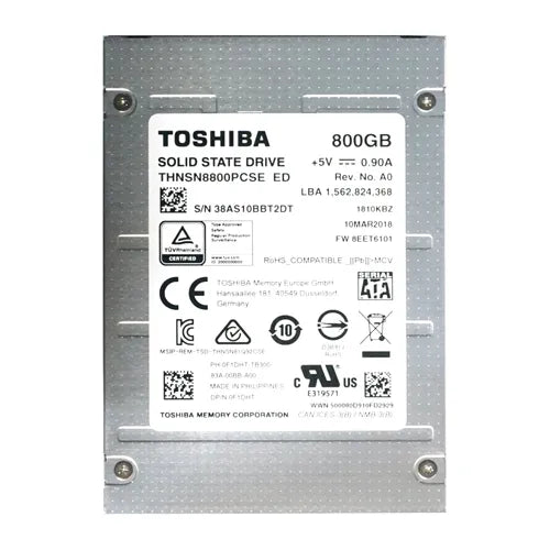 THNSN8800PCSE Toshiba HK4E Series 800GB Multi-Level Cell SATA 6Gb/s NAND Flash (PLP) 2.5-Inch Enterprise Solid State Drive