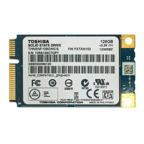 THNSNF128GMCS Toshiba HG5 Series 128GB Multi-Level Cell SATA 6Gb/s Mini PCI Express mSATA 1.8-Inch Solid State Drive