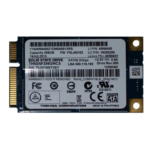 THNSNF256GMCS Toshiba HG5 Series 256GB Multi-Level Cell SATA 6Gb/s mSATA Solid State Drive