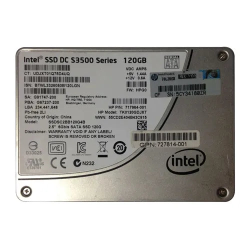 TK0120GDJXT HP 120GB Multi-Level Cell SATA 6Gb/s Value 2.5-Inch Midline Enterprise Solid State Drive for ProLiant Servers