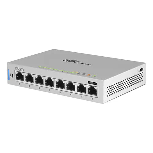 US-8-5 Ubiquiti UniFi 8 x RJ-45 Ports 1000Base-T 1 x PoE Passthrough Port Layer 2 Managed Gigabit Ethernet Network Switch