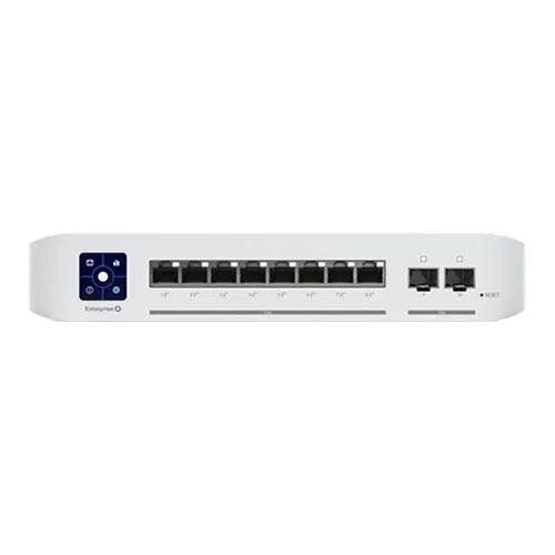 USW-Enterprise-8-PoE Ubiquiti UniFi Switch Enterprise 8 x RJ-45 Ports PoE+ 2.GBase-T + 2 x SFP+ Ports Layer 3 Managed Gigabit Ethernet Network Switch