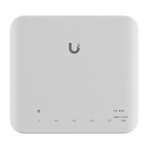 USW-FLEX Ubiquiti UniFi 4 x RJ-45 Ports PoE+ 1000Base-T + 1 x RJ-45 Port PoE++ Layer 2 Managed Gigabit Ethernet Network Switch