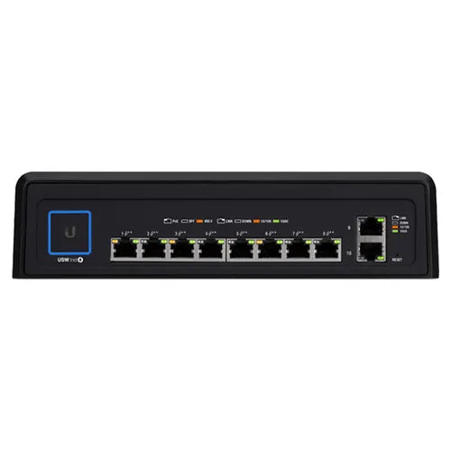 USW-INDUSTRIAL Ubiquiti UniFi Industrial 8 x RJ-45 Ports PoE++ 1000Base-T + 2 x RJ-45 Ports Layer 2 Managed Gigabit Ethernet Network Switch