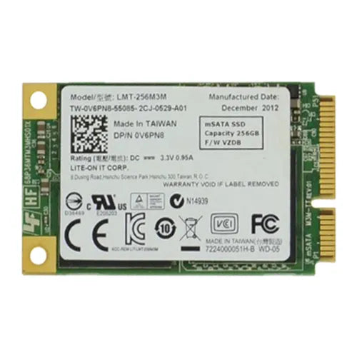 V6PN8 Dell 256GB Multi-Level Cell SATA 6Gb/s mSATA Solid State Drive