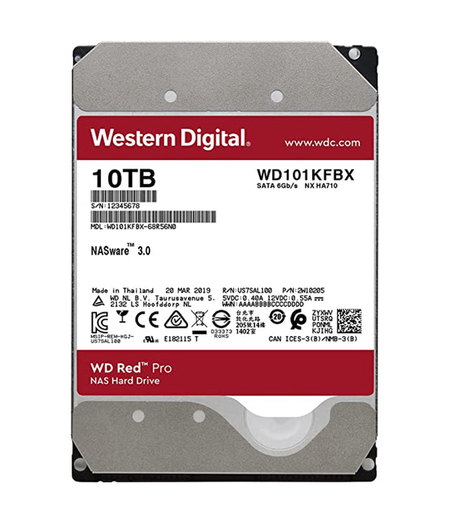 Red Pro 10TB 7200RPM SATA 6Gb/s 256MB Cache 3.5-Inch NAS Hard Drive