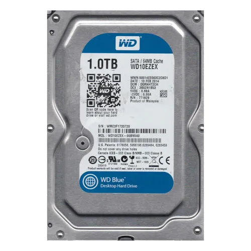 WD10EZEX-00BN5A0 Western Digital Blue 1TB 7200RPM SATA 6Gb/s 64MB Cache 3.5-Inch Hard Drive
