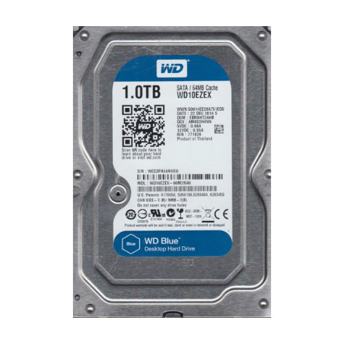 WD10EZEX-00M2NA0 Western Digital Blue 1TB 7200RPM SATA 6Gb/s 64MB Cache 3.5-Inch Hard Drive