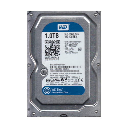WD10EZEX-00UD2A0 Western Digital Blue 1TB 7200RPM SATA 6Gb/s 64MB Cache 3.5-Inch Hard Drive