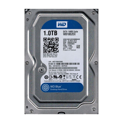 WD10EZEX-00ZF5A0 Western Digital Blue 1TB 7200RPM SATA 6Gb/s 64MB Cache 3.5-Inch Hard Drive