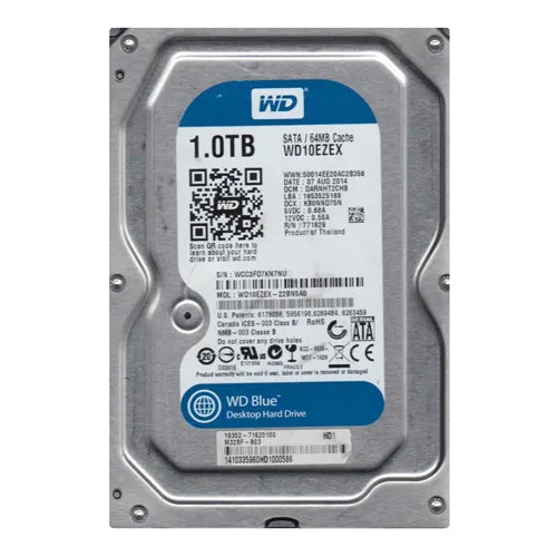 WD10EZEX-22BN5A0 Western Digital Blue 1TB 7200RPM SATA 6Gb/s 64MB Cache 3.5-Inch Hard Drive
