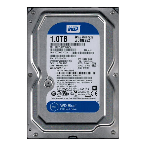 WD10EZEX-60WN4A0 Western Digital Blue 1TB 7200RPM SATA 6Gb/s 64MB Cache 3.5-Inch Hard Drive