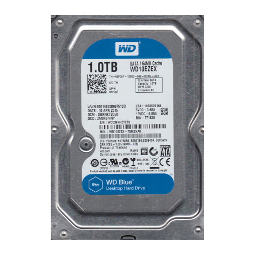WD10EZEX-75M2NA0 Western Digital Blue 1TB 7200RPM SATA 6Gb/s 64MB Cache 3.5-Inch Hard Drive