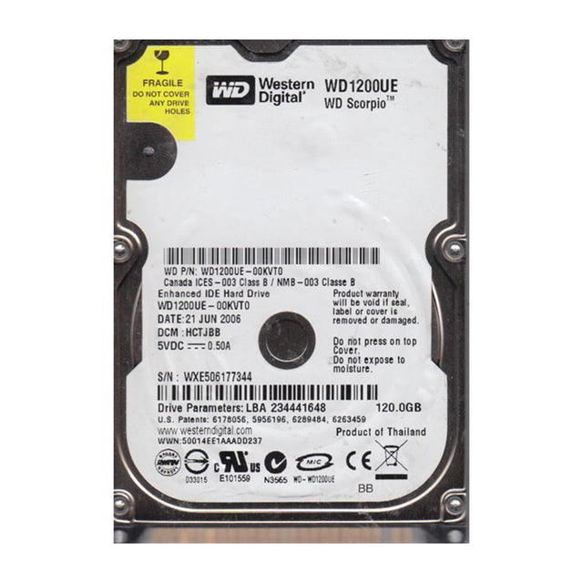 Scorpio 120GB 5400RPM EIDE 2MB Cache RoHS 2.5-Inch Hard Drive
