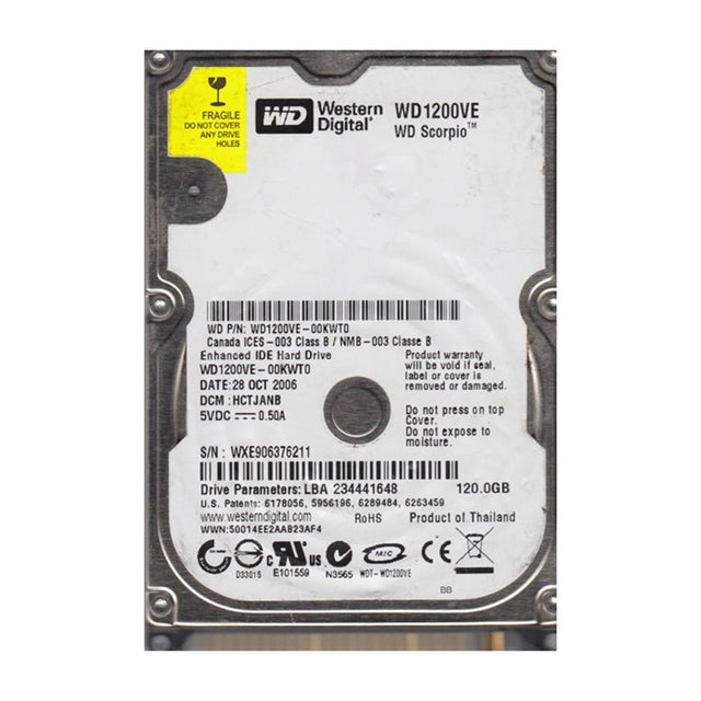 Scorpio 120GB 5400RPM EIDE 8MB Cache 2.5-Inch Hard Drive