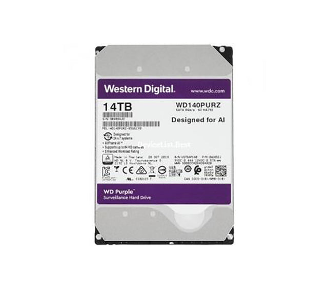 Purple 14TB 7200RPM SATA 6Gb/s 256MB Cache 3.5-Inch Surveillance Hard Drive
