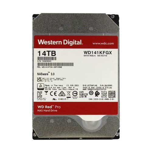 WD141KFGX Western Digital Red Pro 14TB 7200RPM SATA 6Gb/s 512MB Cache (RoHS) 3.5-Inch NAS Hard Drive