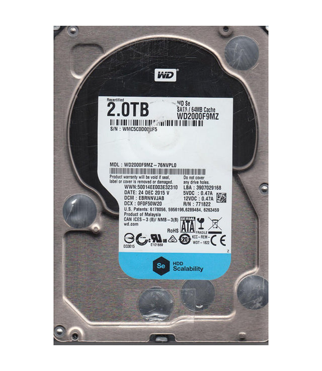 Se 2TB 7200RPM SATA 6Gb/s 64MB Cache RoHS 3.5-Inch Enterprise Class Hard Drive