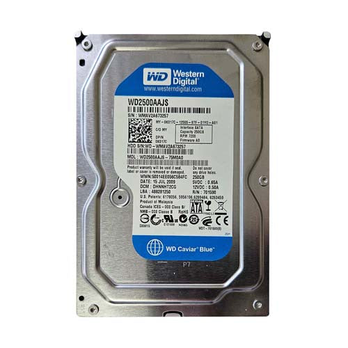 WD2500AAJS Western Digital Caviar Blue 250GB 7200RPM SATA 3Gb/s 8MB Cache 3.5-Inch Hard Drive