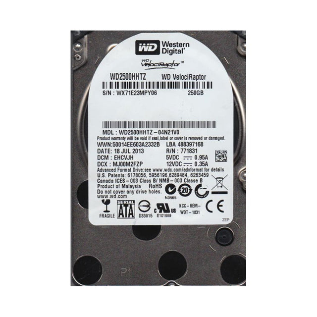 VelociRaptor 250GB 10000RPM SATA 6Gb/s 64MB Cache RoHS 2.5-Inch Hard Drive