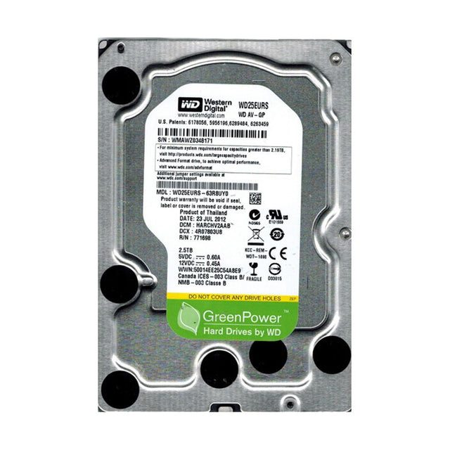 AV-GP 2.5TB 5400RPM SATA 3Gb/s 64MB Cache CE 3.5-Inch Hard Drive