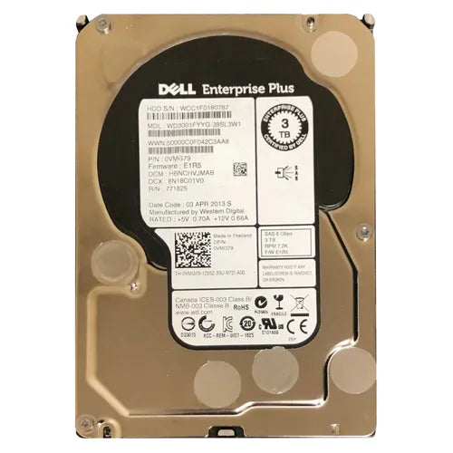 WD3001FYYG-38SL3W1 Western Digital 3TB 7200RPM SAS 6Gb/s 3.5-Inch Hard Drive