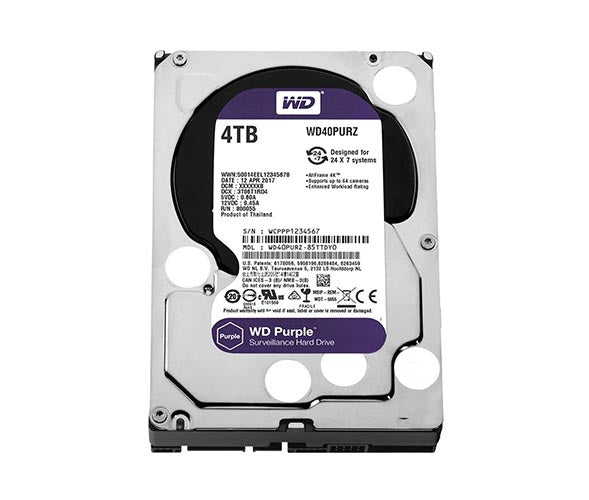Purple 4TB 5400RPM SATA 6Gb/s 64MB Cache RoHS 3.5-Inch Surveillance Hard Drive